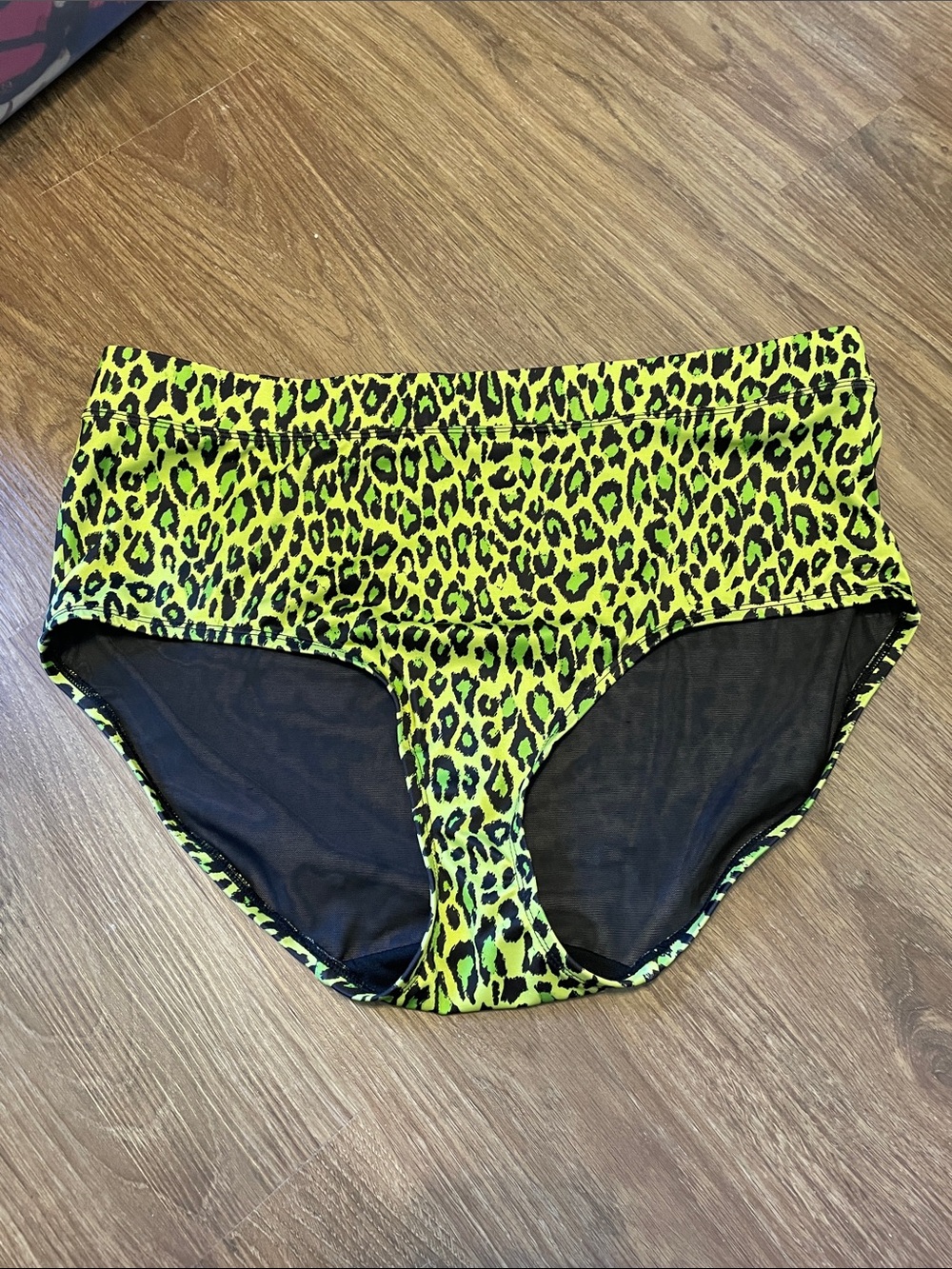 Cacique Lime Green Cheetah Animal Print Bikini Bottom